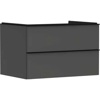 Koupelnový nábytek Hansgrohe Xelu Q - Umyvadlová skříňka, 50x78x55 cm, 2 zásuvky, matná šedá/matná černá 54075670