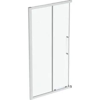 Sprchové dveře Ideal Standard i.Life - Posuvné sprchové dveře, dvoudílné, 110 cm, silver bright/čiré sklo T4858EO