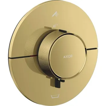 Vodovodní baterie Axor ShowerSelect ID - Termostatická baterie pod omítku, pro 2 spotřebiče, leštěný vzhled zlata 36751990