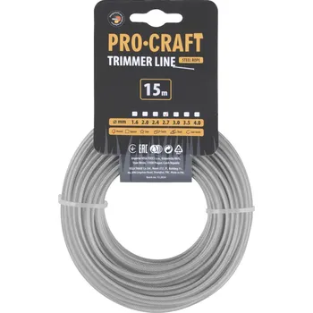Struna žací zesílená (2.7mm) (15m) kulatá PROCRAFT KR/AR-2.7/15