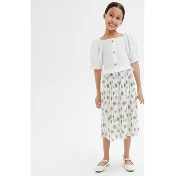 Dívčí sukně Reserved - Skládaná sukně - krémová - 3585S-01X - 3585S-01X-134
