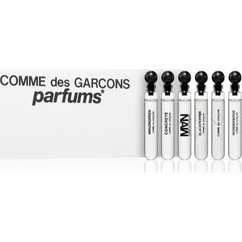 Unisex parfém Comme des Garçons Discovery Set Comme des Garçons Amazingreen parfémovaná voda 2 ml + Comme des Garçons Concrete parfémovaná voda 2 ml + Comme des Garçons 2 Man toaletní voda 2 ml + Comme des Garçons Blackpepper parfémovaná voda 2 ml + Comme des Garçons 2