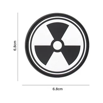 Oblečení a móda Gumová nášivka Fostex Nuclear symbol - bílá-černá