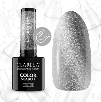 Lak na nehty Gel lak CLARESA® CAT EYE SILVER, 5g