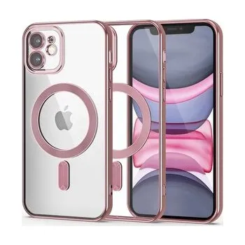 Etui Tech-Protect MagShine Line MagSafe na iPhone 11 - różowe