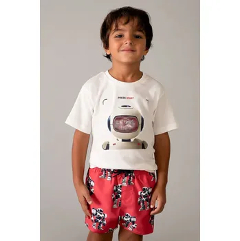 Chlapecké tričko Dětské bavlněné tričko Mayoral 3065.5E.Mini.PPY2 béžová 02X, vel. 122