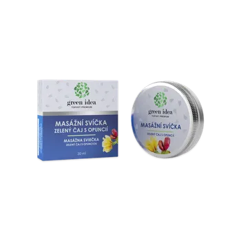 Masážní přípravek Green idea Masážní svíčka - Zelený čaj s opuncií