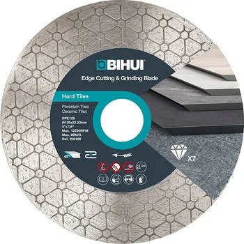 Řezný kotouč BIHUI EDGE kotouč diamantový 125x1,6x25x22,23 řezání/broušení gres/keramika za sucha