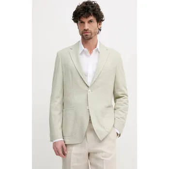 Dámské sako Sako s příměsí lnu BOSS 50542639 béžová 01A, vel. 50