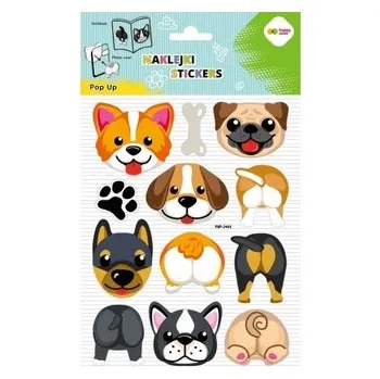 Set školních potřeb Naklejki 3D POP UP - Dog Face&Tail, 146X240 mm, Happy Color