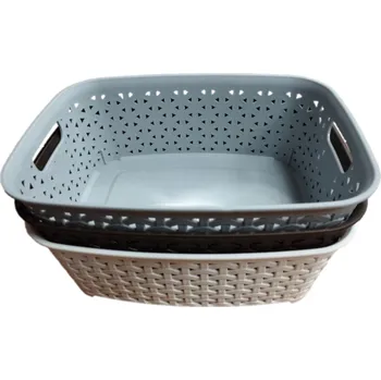 Úložný box Košík RATTAN BASKET, 26 x 19 x 9 cm, mix barev