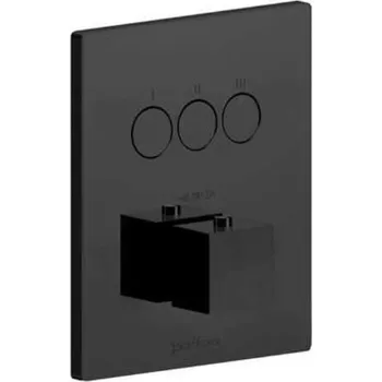 Vodovodní baterie Paffoni Compact Box - Termostatická baterie pod omítku, pro 3 spotřebiče, matná černá CPT519NO