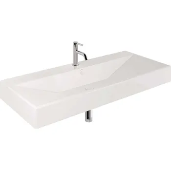 Umyvadlo Kludi Resa - Umyvadlo 121x51 cm, s přepadem, s otvorem pro baterii, lesklá bílá 59WW12143