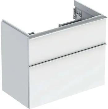 Geberit iCon - Umyvadlová skříňka 74x62x42 cm, 2 zásuvky, lesklá bílá 502.308.01.2