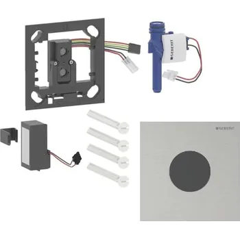 Geberit - Elektronické ovládání splachování pisoárů typ 40, bateriové napájení, easy to clean, Bluetooth, kartáčovaná nerez 116.034.FW.1