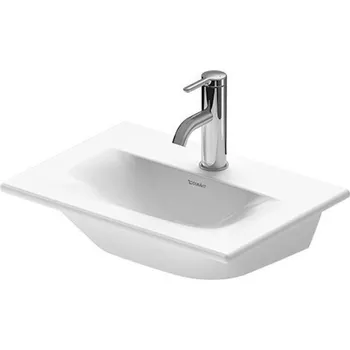 Umyvadlo Duravit Viu - Umývátko 45x32 cm, bez přepadu, s otvorem pro baterii, WonderGliss, bílá 07334500411