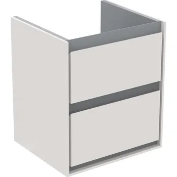 Nábytek Ideal Standard Connect Air - Umyvadlová skříňka 43x40x52 cm, lesklý bílý/matný světle šedý lak E1608KN