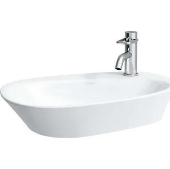 Umyvadlo Laufen Palomba Collection - Umyvadlová mísa, 60x40 cm, bez přepadu, s 1 otvorem pro baterii, s LCC, bílá H8168034001111