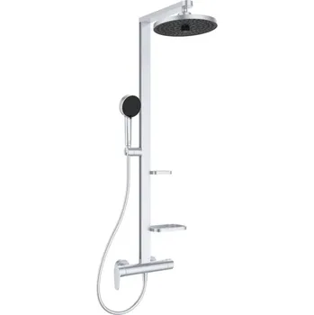 Sprchový set Ideal Standard ALU+ - Sprchový set s baterií, průměr 26 cm, 2 proudy, stříbrná BD584SI