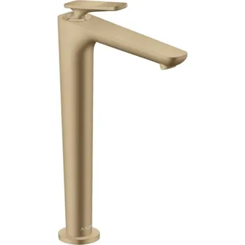 Vodovodní baterie Axor Citterio C - Umyvadlová baterie s výpustí, EcoSmart, CoolStart, kartáčovaný bronz 49051140