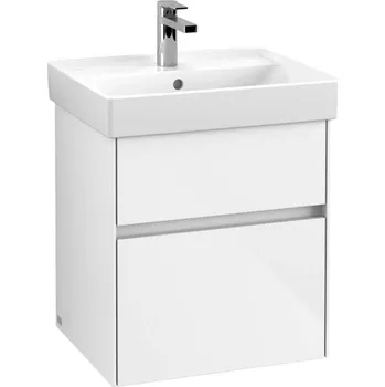 Villeroy & Boch Collaro - Umyvadlová skříňka, 51x55x41 cm, 2 zásuvky, Glossy White C00700DH