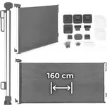 Ecotoys Dětská zábrana s roletou 160 cm, ochranná zábrana na schody a dveře, šedá