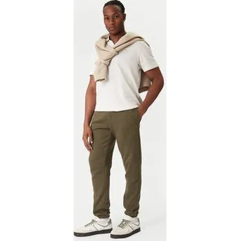 Dámské kalhoty Tommy Jeans Teplákové kalhoty DM0DM20473 Khaki Regular Fit 3XL