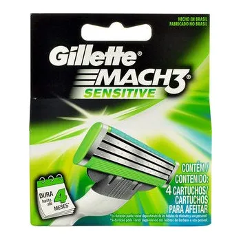 Nestandardní parfém Gillette Mach3 Náhradní břit Sensitive 4 ks pro muže