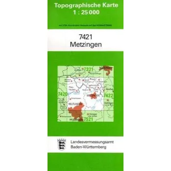 Topographische Karte Baden-Württemberg Metzingen
