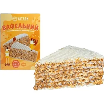 Vaflový dort s náplní, s příchutí karamelizovaného kondenzovaného mléka 180g mražený Vatsak
