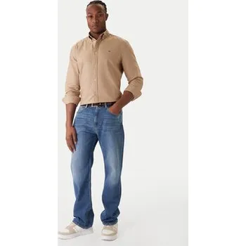 Tommy Jeans Košile Oxford DM0DM22836 Béžová Regular Fit S