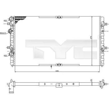 Chladič motoru Chladič, chlazení motoru TYC 731-0002