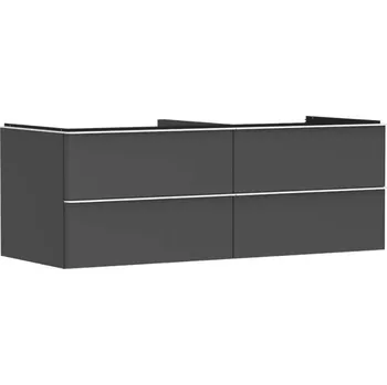 Koupelnový nábytek Hansgrohe Xelu Q - Umyvadlová skříňka, 50x136x55 cm, 4 zásuvky, matná šedá/matná bílá 54087700