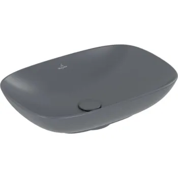 Umyvadlo Villeroy & Boch Loop&Friends - Umyvadlo na desku, 56x38 cm, s přepadem, CeramicPlus, Graphite 4A4900i4