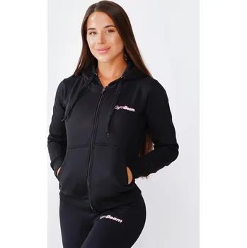 Dámská mikina GymBeam Dámská mikina Zipper Hoodie Black XS černá