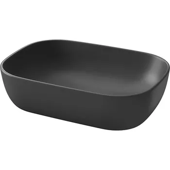 Cersanit Moduo - Umyvadlo na desku, 51x36 cm, bez přepadu, antracit K116-108-BOX