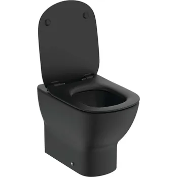 Klozet Ideal Standard Tesi - Stojící WC se sedátkem Soft-Close, spodní odpad, AquaBlade, černá T3536V3