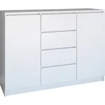 Komoda 2D4S Helen bílá matná