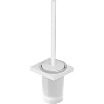 WC štětka Kludi Vela C - WC štětka nástěnná s držákem, sklo/matná bílá 3197453