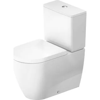 Klozet Duravit ME by Starck - WC kombi mísa, vario odpad, Rimless, WonderGliss, bílá 20050900001