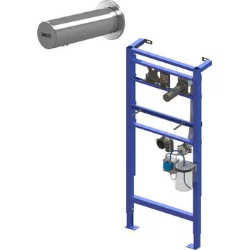 Dávkovač mýdla Sanela Nerezové dávkovače - Dávkovač mýdla s elektronickým ovládáním a montážním rámem SLR 24, síťové napájení, nerez SLZN 83ER