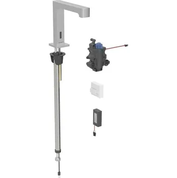 Vodovodní baterie Geberit Brenta - Termostatická elektronická umyvadlová baterie, bateriové napájení, easy to clean, kartáčovaná nerez 116.198.SN.1