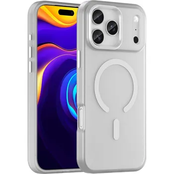 Hurtel Magnetický abrazivní kryt pro iPhone 17 Pro kompatibilní s MagSafe - matně bílý