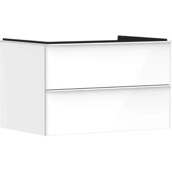 Koupelnový nábytek Hansgrohe Xelu Q - Umyvadlová skříňka, 50x78x55 cm, 2 zásuvky, lesklá bílá/matná bílá 54074700