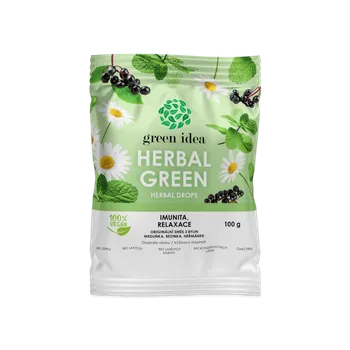 Cukrovinka Green idea Herbal green - bylinné bonbóny