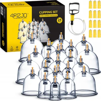 Masáž 4FIZJO Vakuové baňky s pumpičkou 24 ks