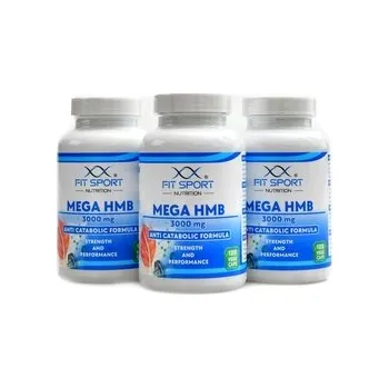 FitSport Nutrition - Mega HMB 3000 mg 3 x 120 vege kapslí economy pack