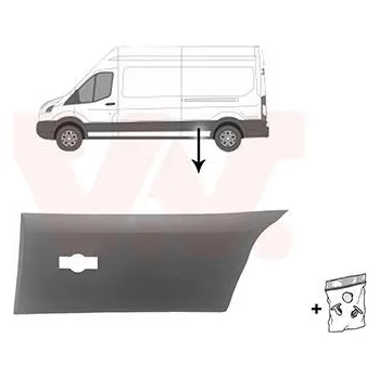 Lišta karosérie Ozdobná / ochranná lišta, boční stěna VAN WEZEL 1991429