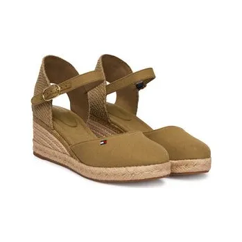 Pánské polobotky Espadrilky Tommy Hilfiger Mid Wedge Espad Closed Toe FW0FW09233 Hnědá 42