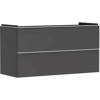 Koupelnový nábytek Hansgrohe Xelu Q - Umyvadlová skříňka, 63x118x50 cm, 2 zásuvky, matná šedá/matná bílá 54036700